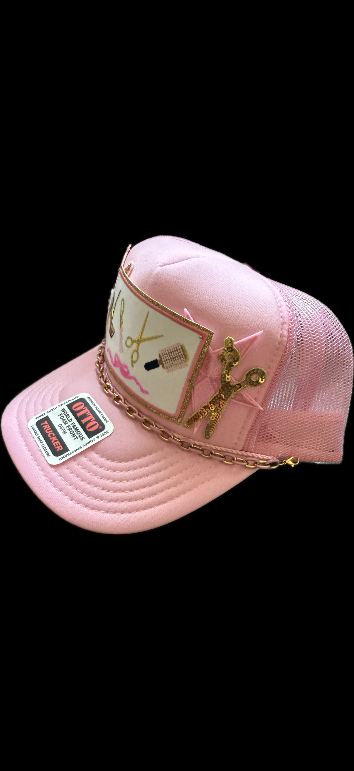 Hairstylist Pink & Gold OTTO hat