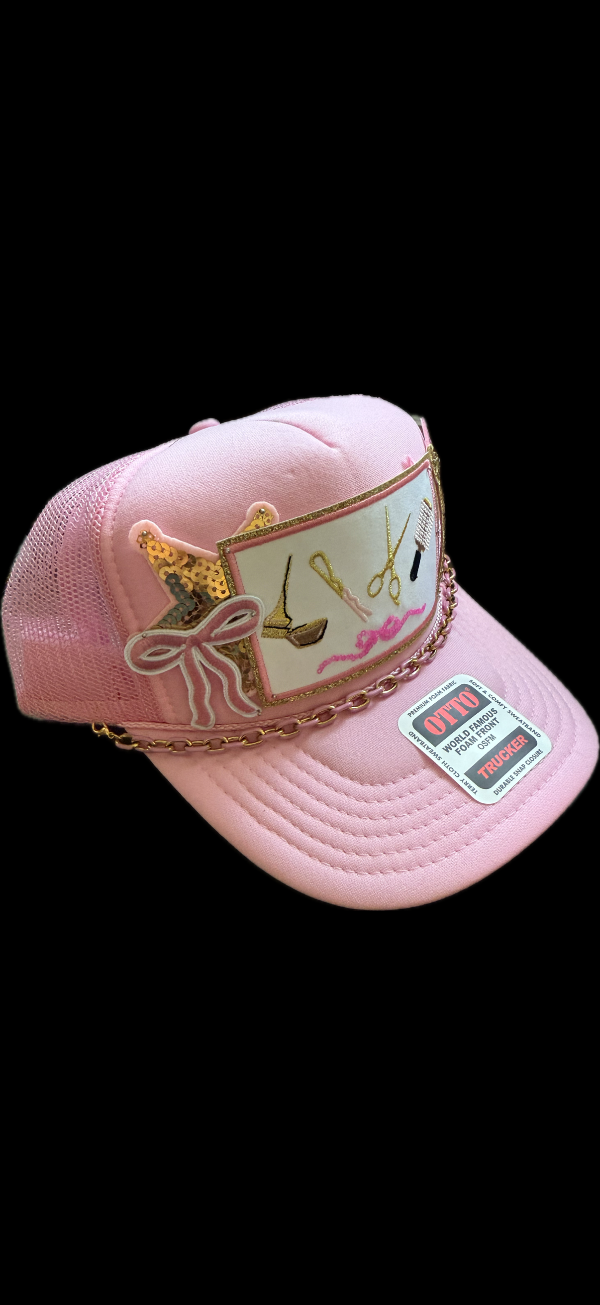 Hairstylist Pink & Gold OTTO hat