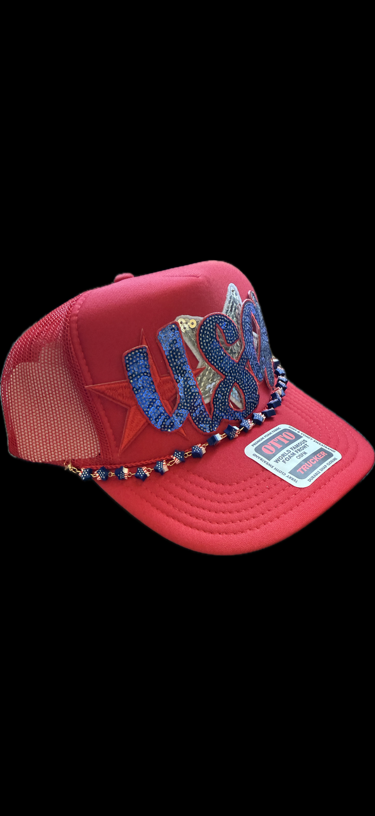 Patriotic USA Flag Trucker Hat – Red White & Blue Mesh Snapback