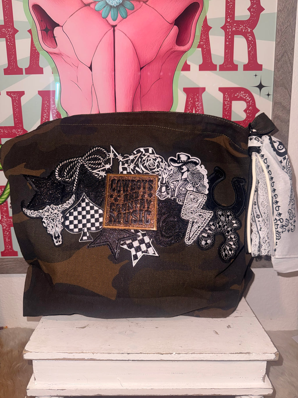 Tote Bag (Camo, Boho, Denim. NEW: Leopard & Velvet Pink Leopard)